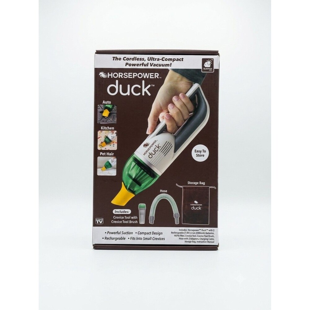 Horsepower Duck Cordless Vacuum BulbHead Handheld Auto Pet Hair Car Cleaner NIB